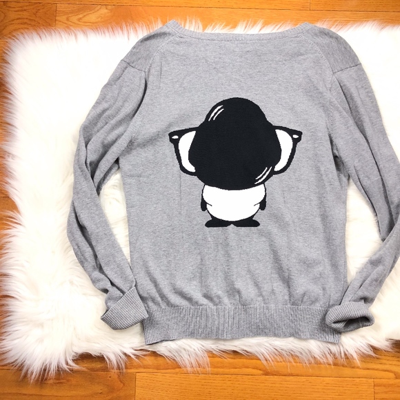 Adorable Penguin w/ Glasses & Bow Tie Sweater, S/M - Picture 6 of 6